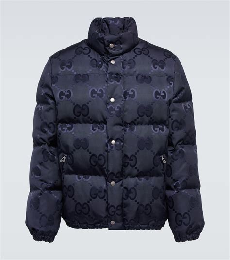 gucci blue puffer jacket|Gucci short puffer jacket.